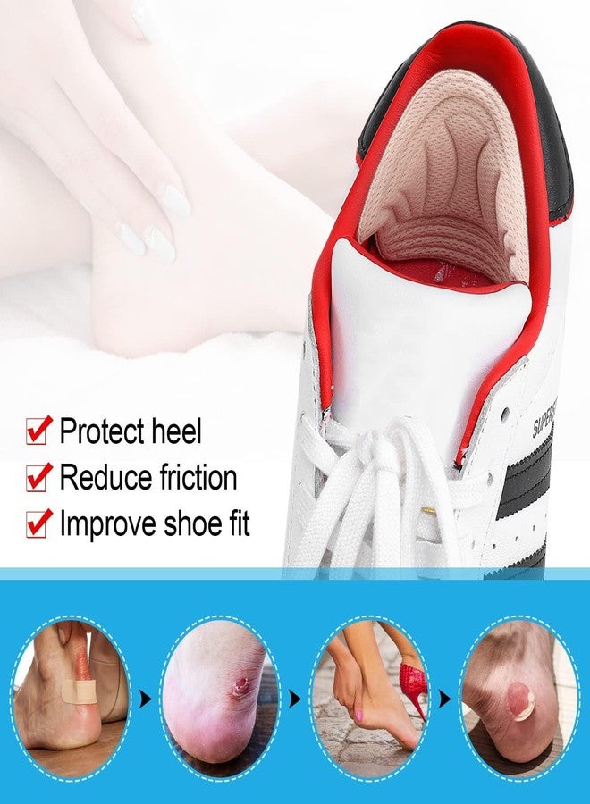 OPSUZY حشوات كعب OPSUZY للنساء والرجال، زوج واحد - حشوات داخلية للكعب للأحذية الفضفاضة والأحذية الكبيرة جدًا، تمنع انزلاق الكعب وظهور البثور (بيج) (حشوة كعب خماسية - 2) - Image 2
